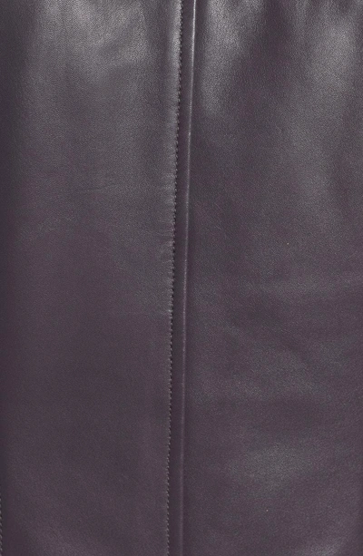 Shop Bernardo Stitched Leather Jacket In Midnight