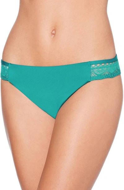 Shop Laundry By Shelli Segal Scallop Hipster Bikini Bottoms In Turquoise Stone