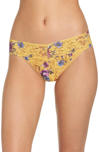 Shop Hanky Panky Rapunzel Original Rise Thong In Yellow Multi