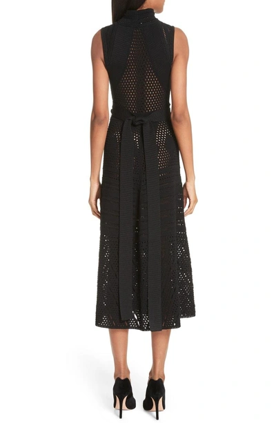 Shop Proenza Schouler Sleeveless Wrap Skirt Midi Dress In Black