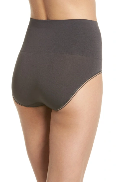 Shop Yummie Ultralight Seamless Shaping Briefs In Asphalt