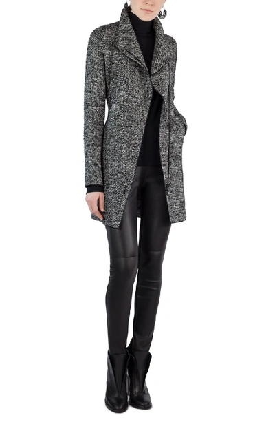 Shop Akris Punto Lambskin Leather & Knit Pants In Black