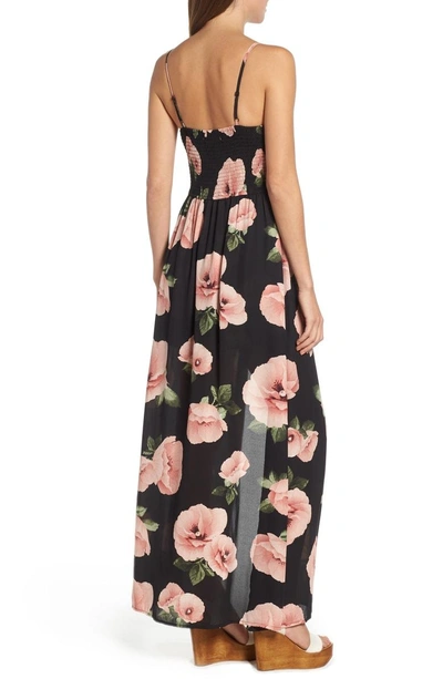 Shop Band Of Gypsies Floral Maxi Romper In Black Floral