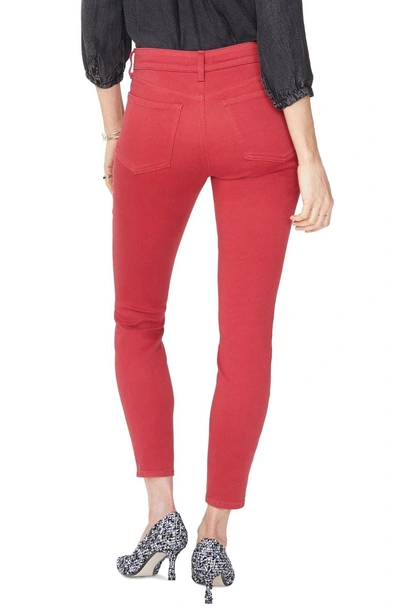 Shop Nydj Ami Colored Stretch Skinny Jeans In Gooseberry