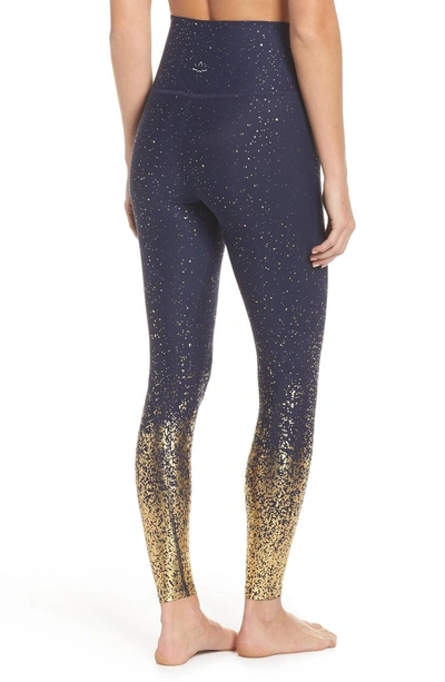 Shop Beyond Yoga Ombre High Waist Leggings In Navy/ Gold Speckle