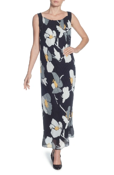 Shop Catherine Catherine Malandrino Delphine Pleated Maxi Dress In Oversized Floral Banana