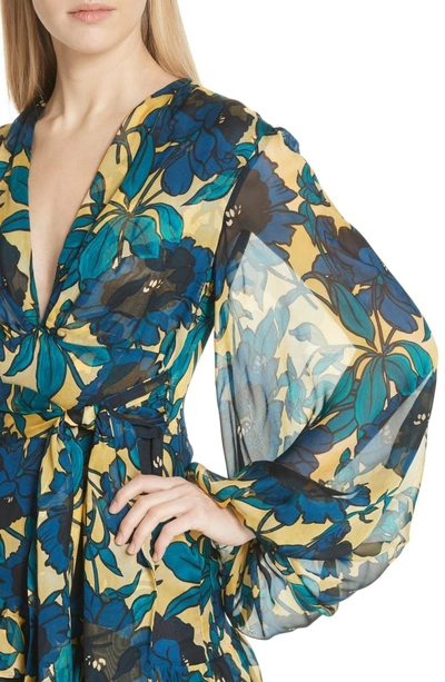 Shop Caroline Constas Peyton Silk Dress In Multi
