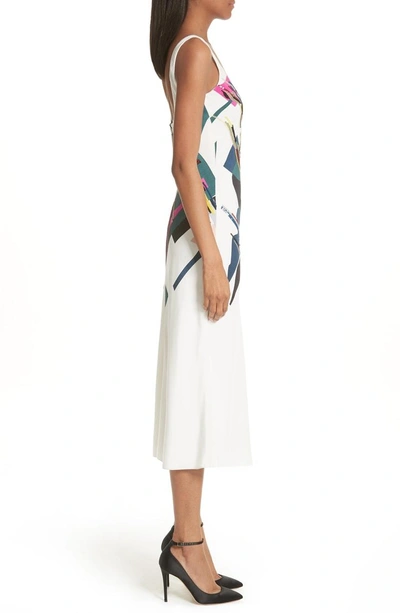 Shop Cushnie Et Ochs Devona Beaded Expressionist Print Dress