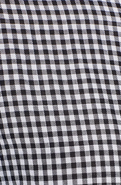 Shop Tommy Jeans Crop Gingham Shirt In Tommy Black / Bright White