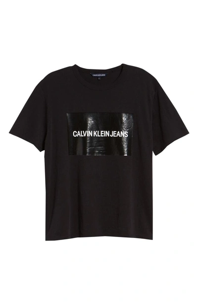 Shop Calvin Klein Jeans Est.1978 Blocked Gel Logo Tee In Black