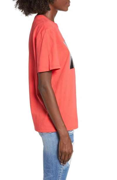 Shop Calvin Klein Jeans Est.1978 Blocked Gel Logo Tee In Tomato