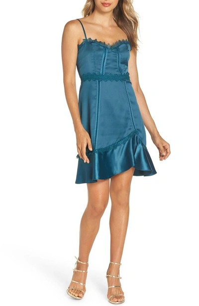 Shop Foxiedox Betty Satin & Soutache Party Dress In Teal