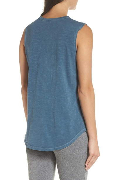 Shop Alternative Inside Out Muscle Tee In Mineral Blue Pigment