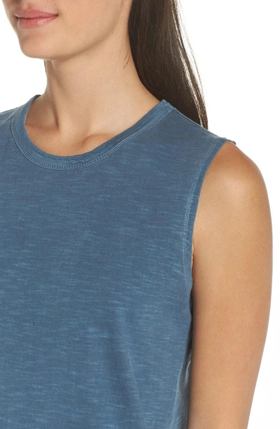 Shop Alternative Inside Out Muscle Tee In Mineral Blue Pigment