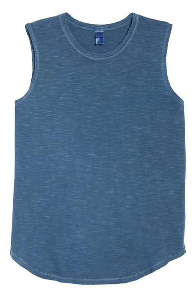 Shop Alternative Inside Out Muscle Tee In Mineral Blue Pigment