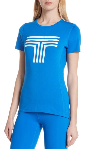 Shop Tory Sport Logo Graphic Tee In Galleria Blue