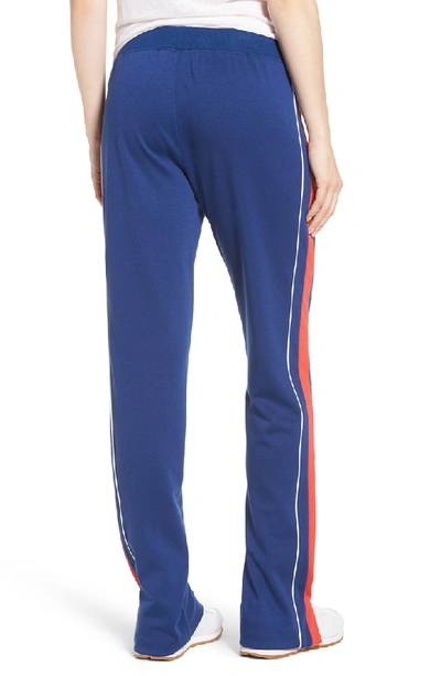 Shop Pam & Gela Colorblock Stripe Sport Pants In Blue