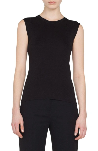 Shop Akris Stretch Silk Sweater In Black