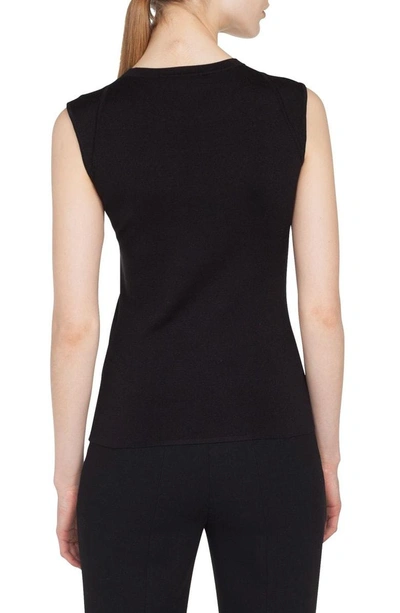 Shop Akris Stretch Silk Sweater In Black