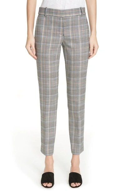 Shop Theory Autumn Plaid Straight Trousers In Multi