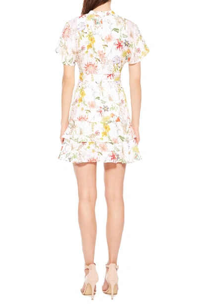 Shop Parker Natalie Floral Silk Dress In Sangria