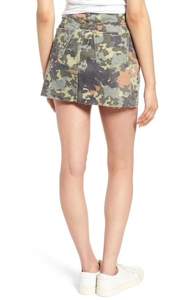 Shop Hudson The Viper Camo Cutoff Denim Miniskirt In German Camo