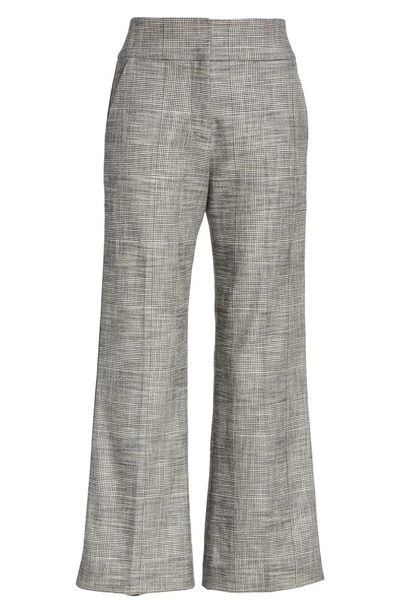 Shop Veronica Beard Cormac Side Stripe Check Trousers In Grey