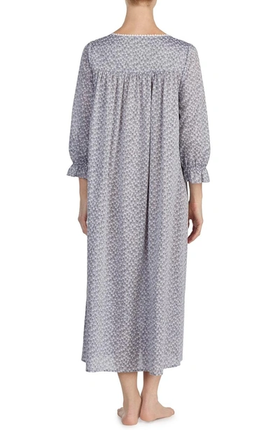 Shop Eileen West Chambray Cotton Nightgown In Chrcl Chmbry White Daisy