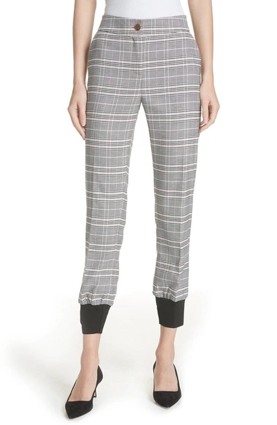 Shop Ted Baker Ted Working Title Kimmt Check Plaid Trousers In Grey