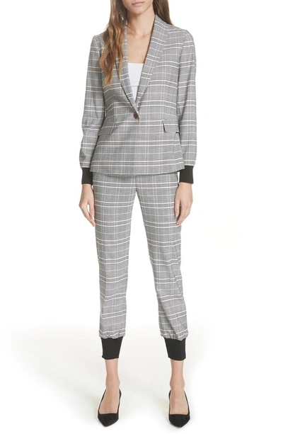 Shop Ted Baker Ted Working Title Kimmt Check Plaid Trousers In Grey