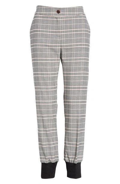 Shop Ted Baker Ted Working Title Kimmt Check Plaid Trousers In Grey