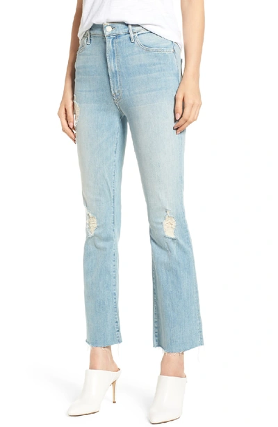 Shop Mother The Hustler Frayed Ankle Jeans In Written In The Sand