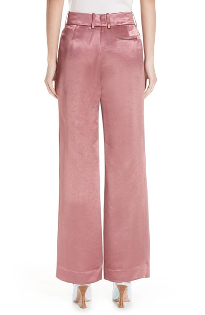 Shop Sies Marjan Textured Satin Pants In Dark Salmon