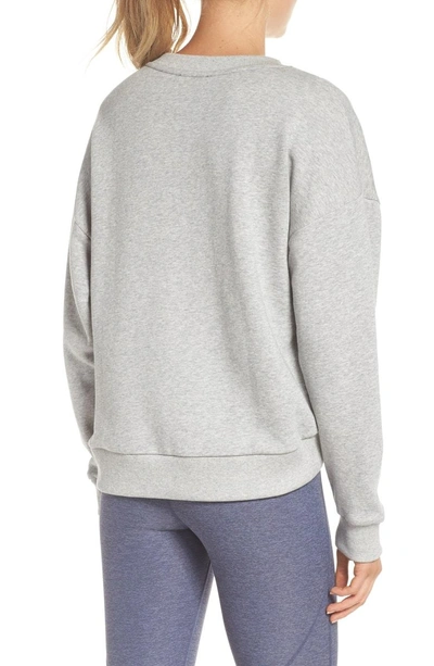 Shop Varley Holborn Embroidered Sweatshirt In Grey