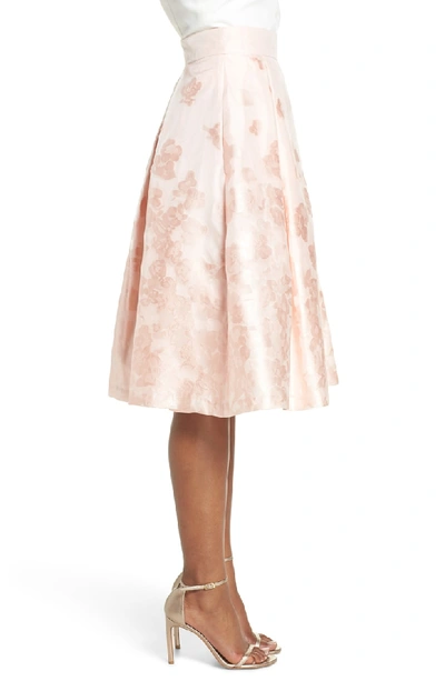 Shop Eliza J Jacquard A-line Skirt In Blush