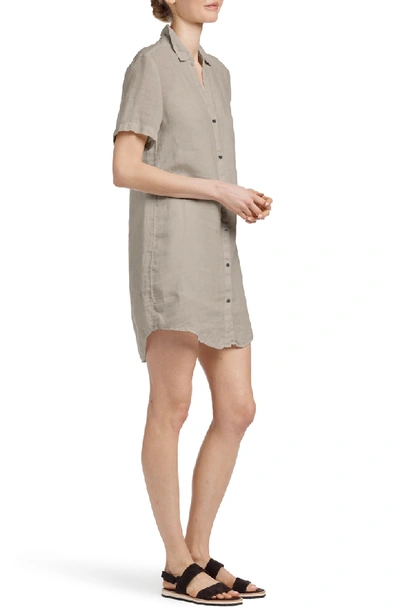 Shop James Perse Short Sleeve Shirtdress In Solitaire