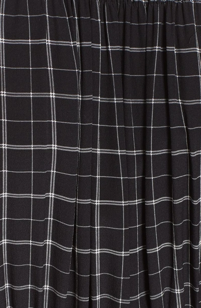 Shop Rebecca Taylor Plaid Silk A-line Dress In Black