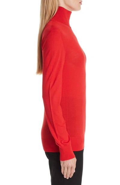 Shop Kwaidan Editions Merino Wool Turtleneck Sweater In Scarlet Red