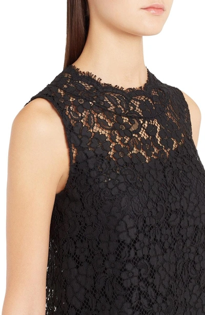 Shop Dolce & Gabbana Lace Shift Dress In Black