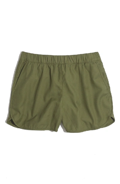Shop Madewell Pull-on Shorts In Birch Leaf