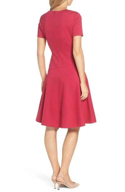 Shop Eliza J Drop Waist Fit & Flare Dress In Pink