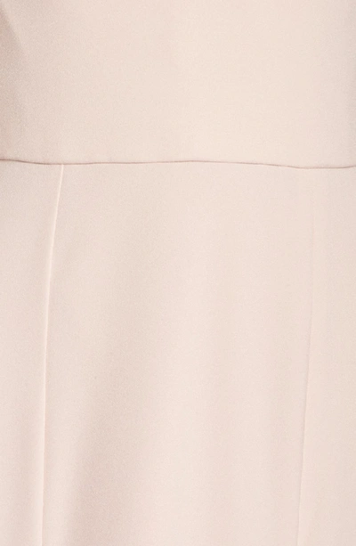 Shop Amsale Off The Shoulder Crepe Gown In Blush