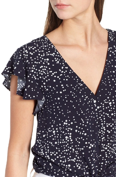 Shop Cupcakes And Cashmere Bellfield Polka Dot Top In Ink