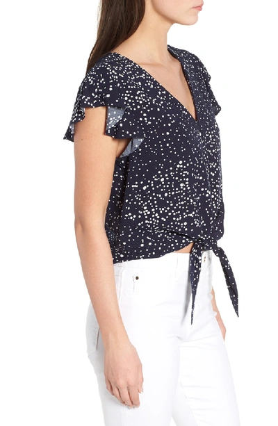 Shop Cupcakes And Cashmere Bellfield Polka Dot Top In Ink