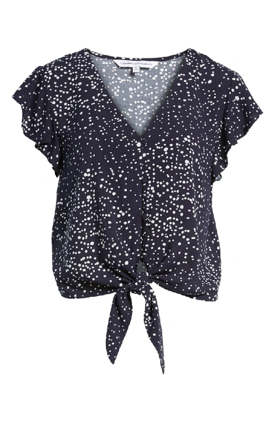Shop Cupcakes And Cashmere Bellfield Polka Dot Top In Ink