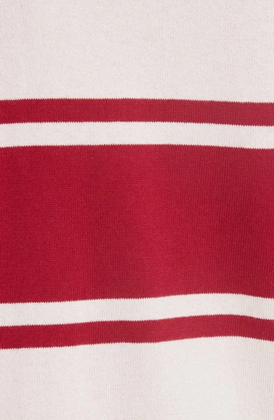 Shop Joie Rolana Stripe Sweater In Parchment/ Cambridge Red