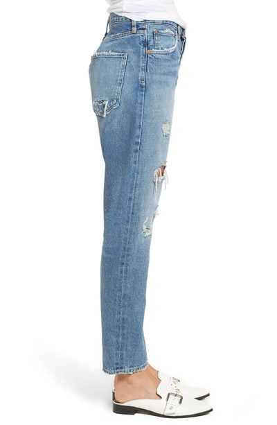 Shop Agolde Jamie High Rise Classic Jeans In Isolation