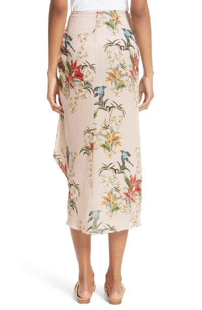 Shop Johanna Ortiz Libertad Silk Wrap Skirt In Renaissance Rose