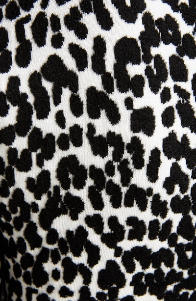 Shop Givenchy Leopard Jacquard Body-con Dress In Black/ White