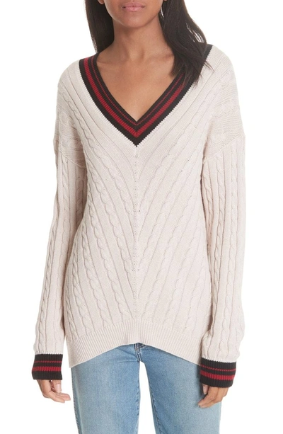 Shop Joie Golbie Knit Pullover In Parchment/ Caviar/ Cambridge